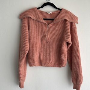 For Love and Lemons Pink Knit “Ryan” Sweater